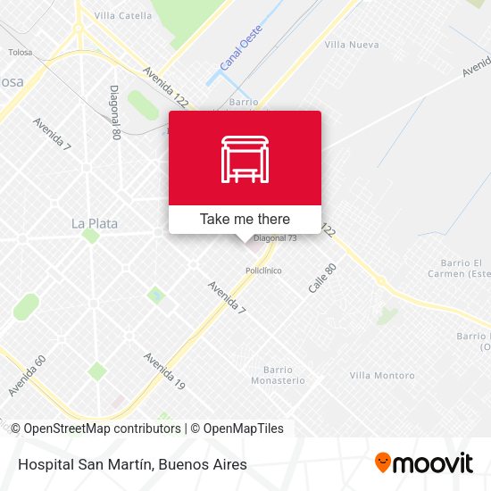 Hospital San Martín map