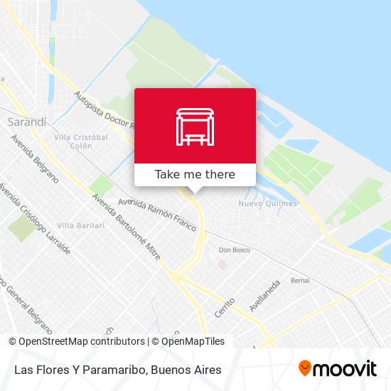 Mapa de Las Flores Y Paramaribo
