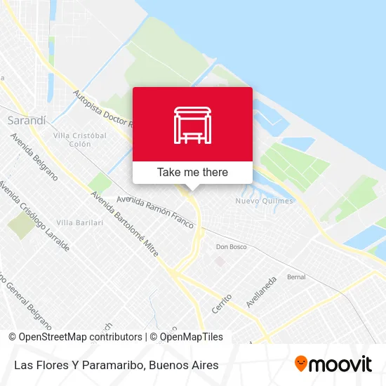 Las Flores Y Paramaribo map