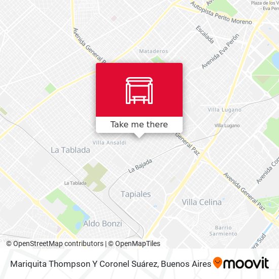 Mariquita Thompson Y Coronel Suárez map