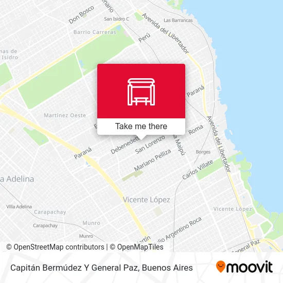 Capitán Bermúdez Y General Paz map