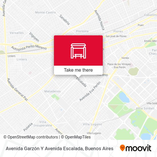 Mapa de Avenida Garzón Y Avenida Escalada