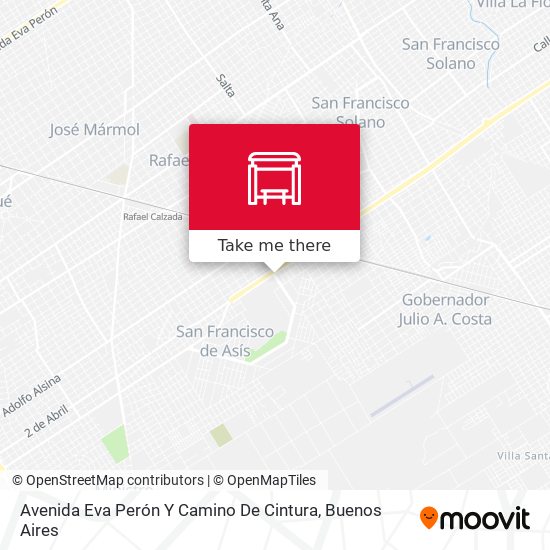 Avenida Eva Perón Y Camino De Cintura map