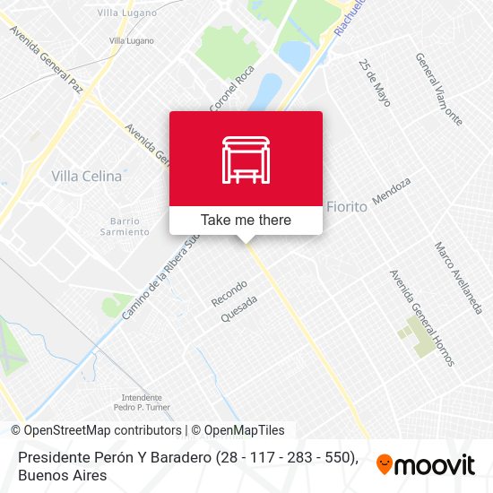 Presidente Perón Y Baradero (28 - 117 - 283 - 550) map