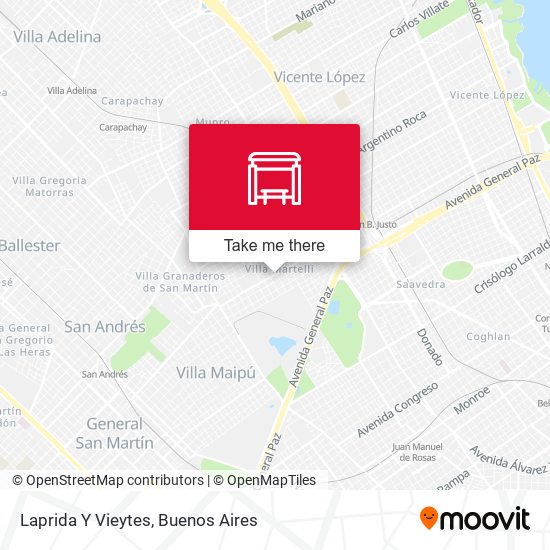 Mapa de Laprida Y Vieytes