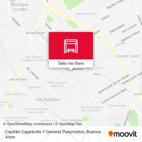 Capitán Cajaraville Y General Pueyrredon map