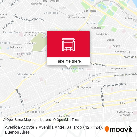 Mapa de Avenida Acoyte Y Avenida Ángel Gallardo (42 - 124)