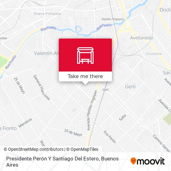 Presidente Perón Y Santiago Del Estero map