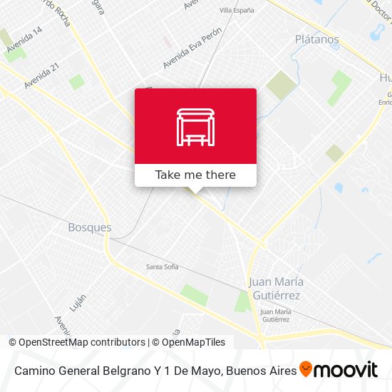 Camino General Belgrano Y 1 De Mayo map