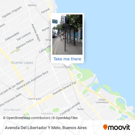Mapa de Avenida Del Libertador Y Melo
