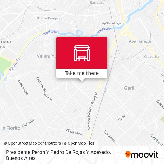 Presidente Perón Y Pedro De Rojas Y Acevedo map