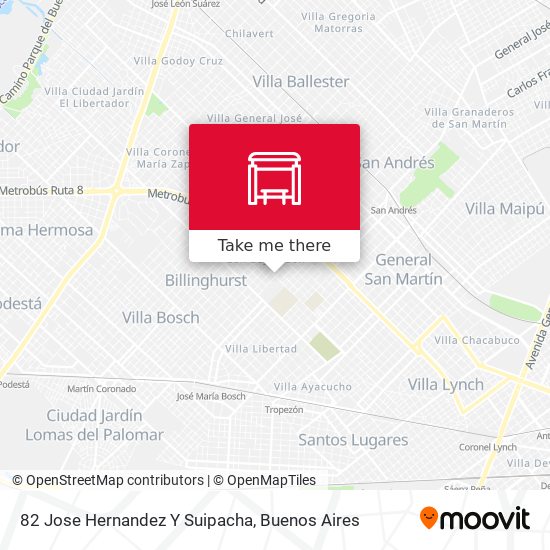 82 Jose Hernandez Y Suipacha map