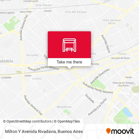 Milton Y Avenida Rivadavia map