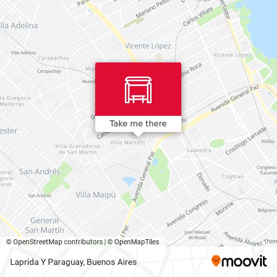 Mapa de Laprida Y Paraguay