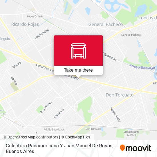 Mapa de Colectora Panamericana Y Juan Manuel De Rosas