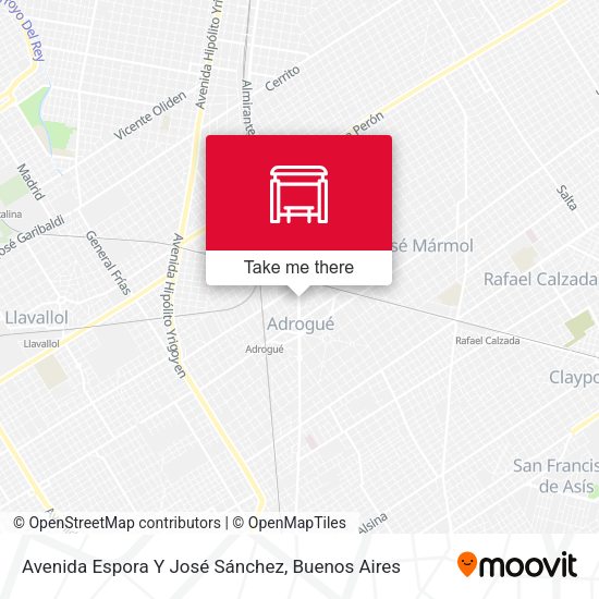 Avenida Espora Y José Sánchez map