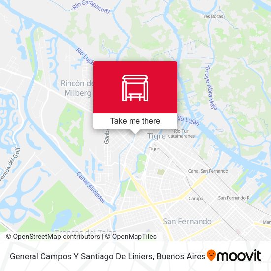 Mapa de General Campos Y Santiago De Liniers