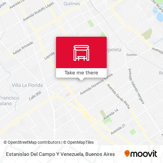 Estanislao Del Campo Y Venezuela map