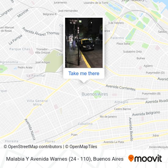 Malabia Y Avenida Warnes (24 - 110) map
