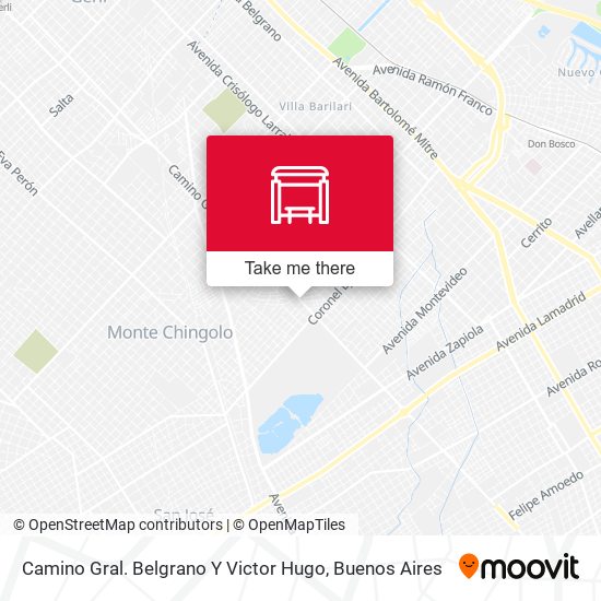 Camino Gral. Belgrano Y Victor Hugo map