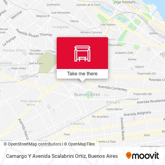 Camargo Y Avenida Scalabrini Ortíz map