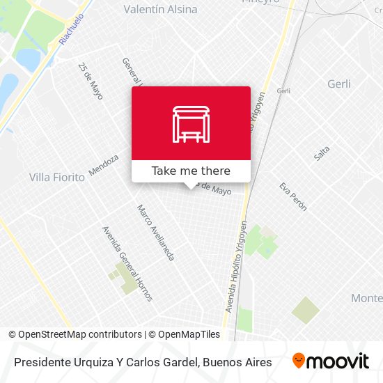 Presidente Urquiza Y Carlos Gardel map
