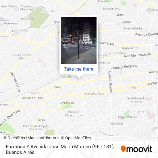 Formosa Y Avenida José María Moreno (96 - 181) map