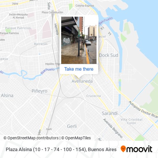 Mapa de Plaza Alsina (10 - 17 - 74 - 100 - 154)