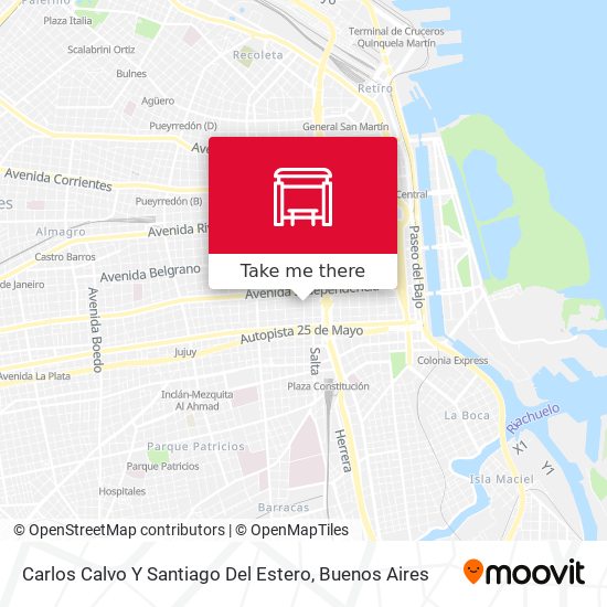 Carlos Calvo Y Santiago Del Estero map