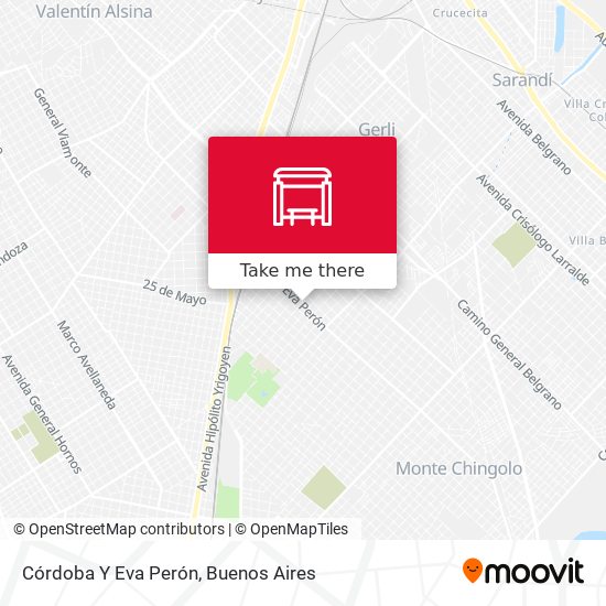 Mapa de Córdoba Y Eva Perón
