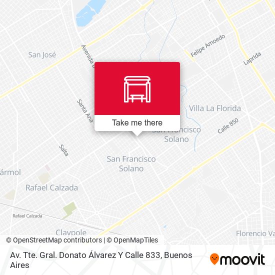 Av. Tte. Gral. Donato Álvarez Y Calle 833 map