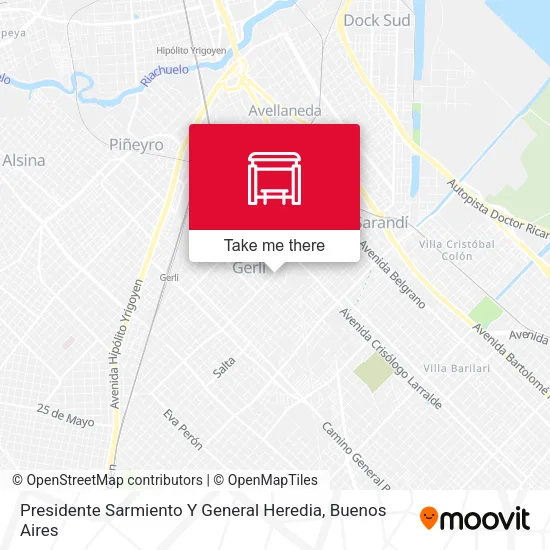 Presidente Sarmiento Y General Heredia map