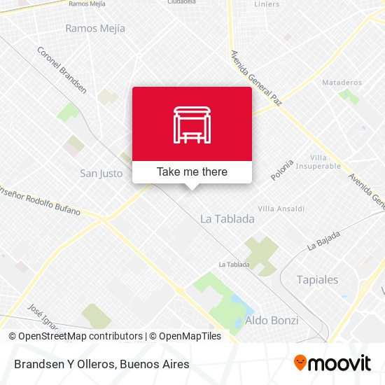 Mapa de Brandsen Y Olleros