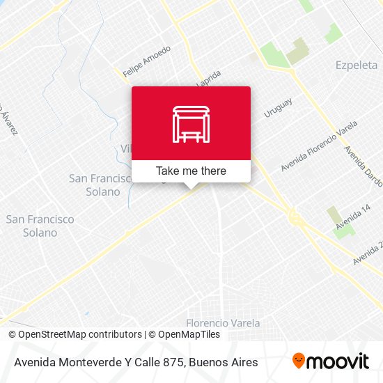 Mapa de Avenida Monteverde Y Calle 875