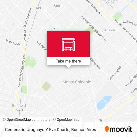 Centenario Uruguayo Y Eva Duarte map