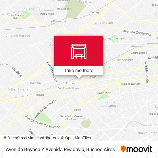 Mapa de Avenida Boyacá Y Avenida Rivadavia