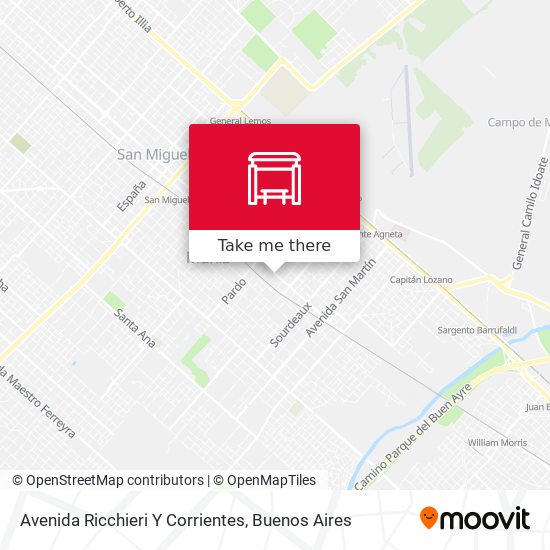 Avenida Ricchieri Y Corrientes map