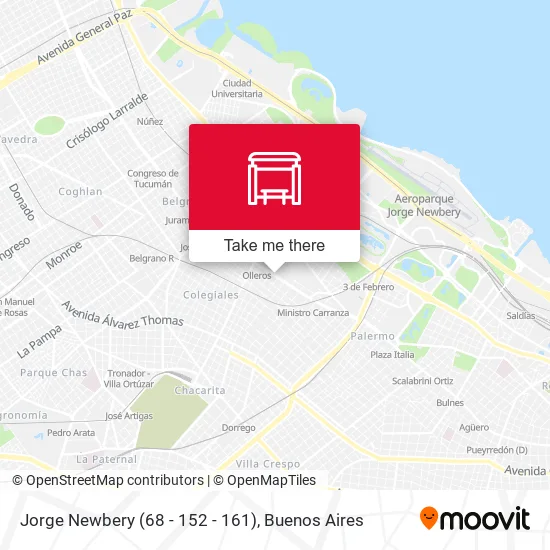 Jorge Newbery (68 - 152 - 161) map