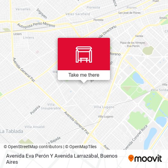 Avenida Eva Perón Y Avenida Larrazábal map
