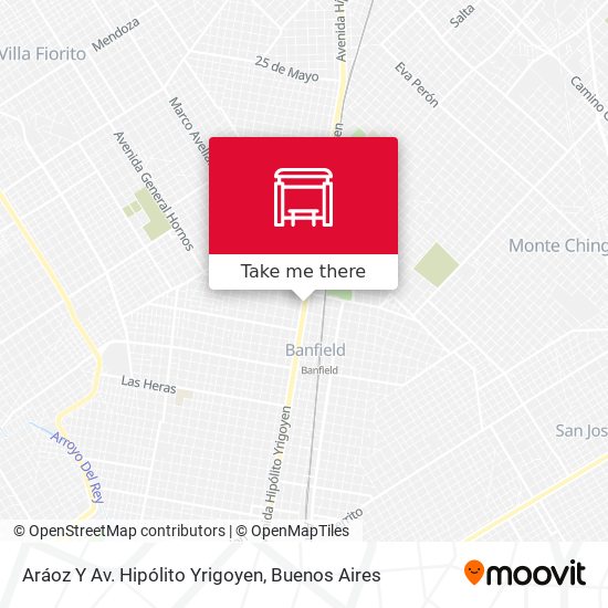 Aráoz Y Av. Hipólito Yrigoyen map
