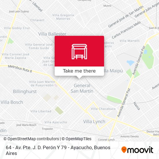 64 - Av. Pte. J. D. Perón Y 79 - Ayacucho map