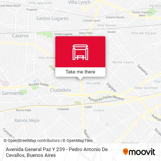Avenida General Paz Y 239 - Pedro Antonio De Cevallos map