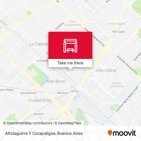 Mapa de Altolaguirre Y Curapaligüe