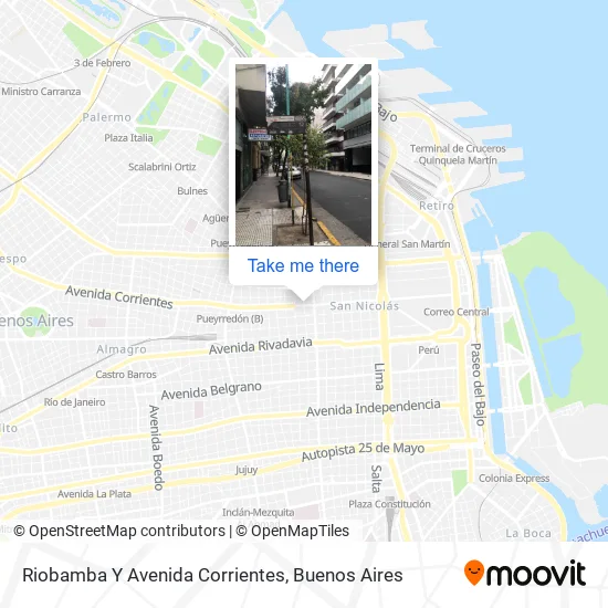 Riobamba Y Avenida Corrientes map