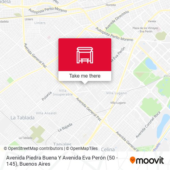 Avenida Piedra Buena Y Avenida Eva Perón (50 - 145) map