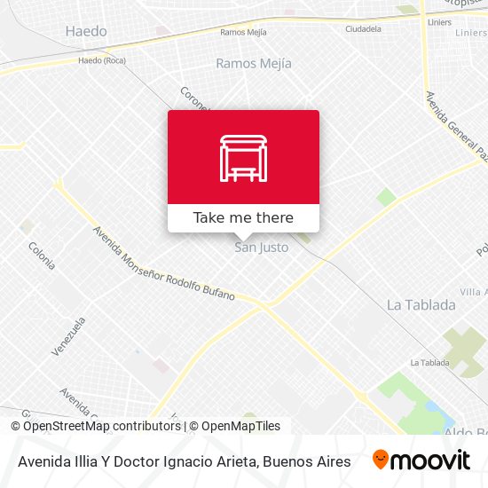 Avenida Illia Y Doctor Ignacio Arieta map