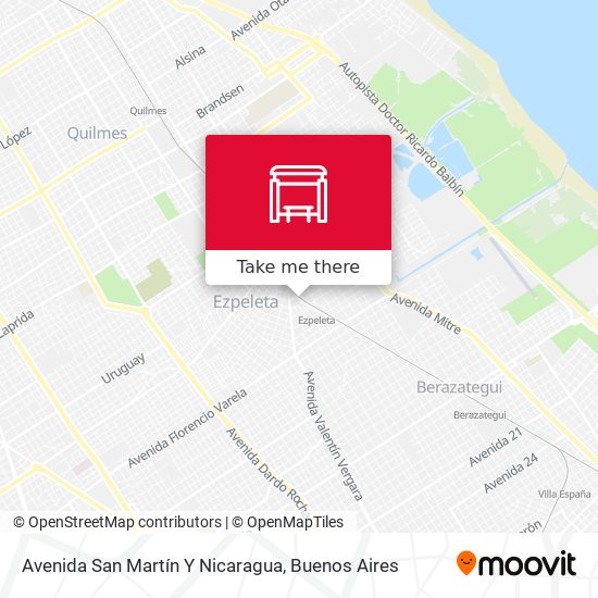 Avenida San Martín Y Nicaragua map