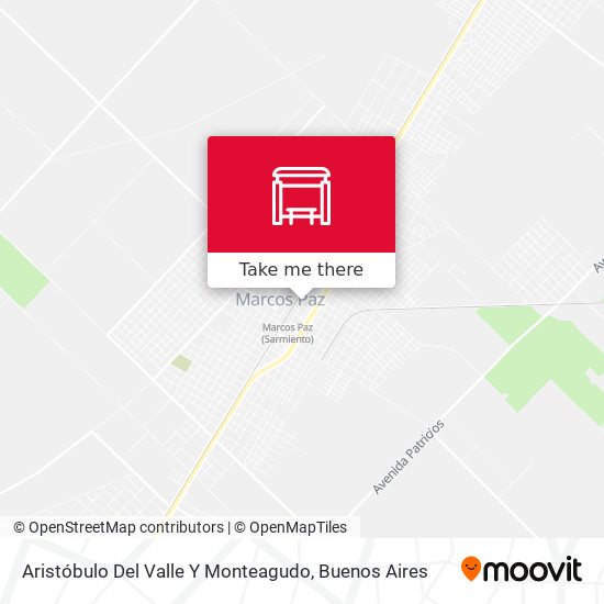Mapa de Aristóbulo Del Valle Y Monteagudo