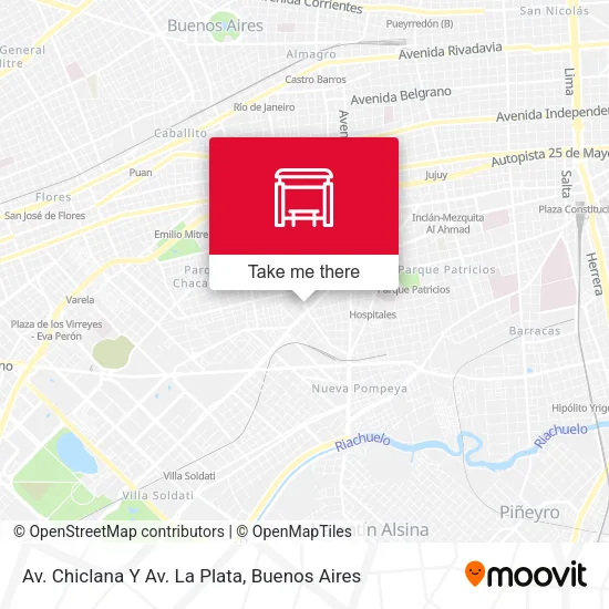 Mapa de Av. Chiclana Y Av. La Plata