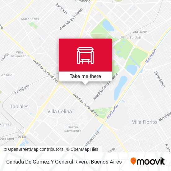 Cañada De Gómez Y General Rivera map